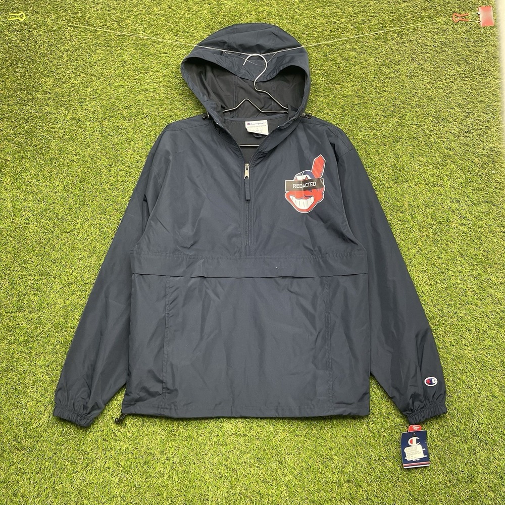 Vintage Cleveland Indians Champion Windbreaker Mens Small Chief Wahoo MLB NWT
